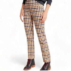 Anthropologie Multicolor Plaid Boot Cut Pants